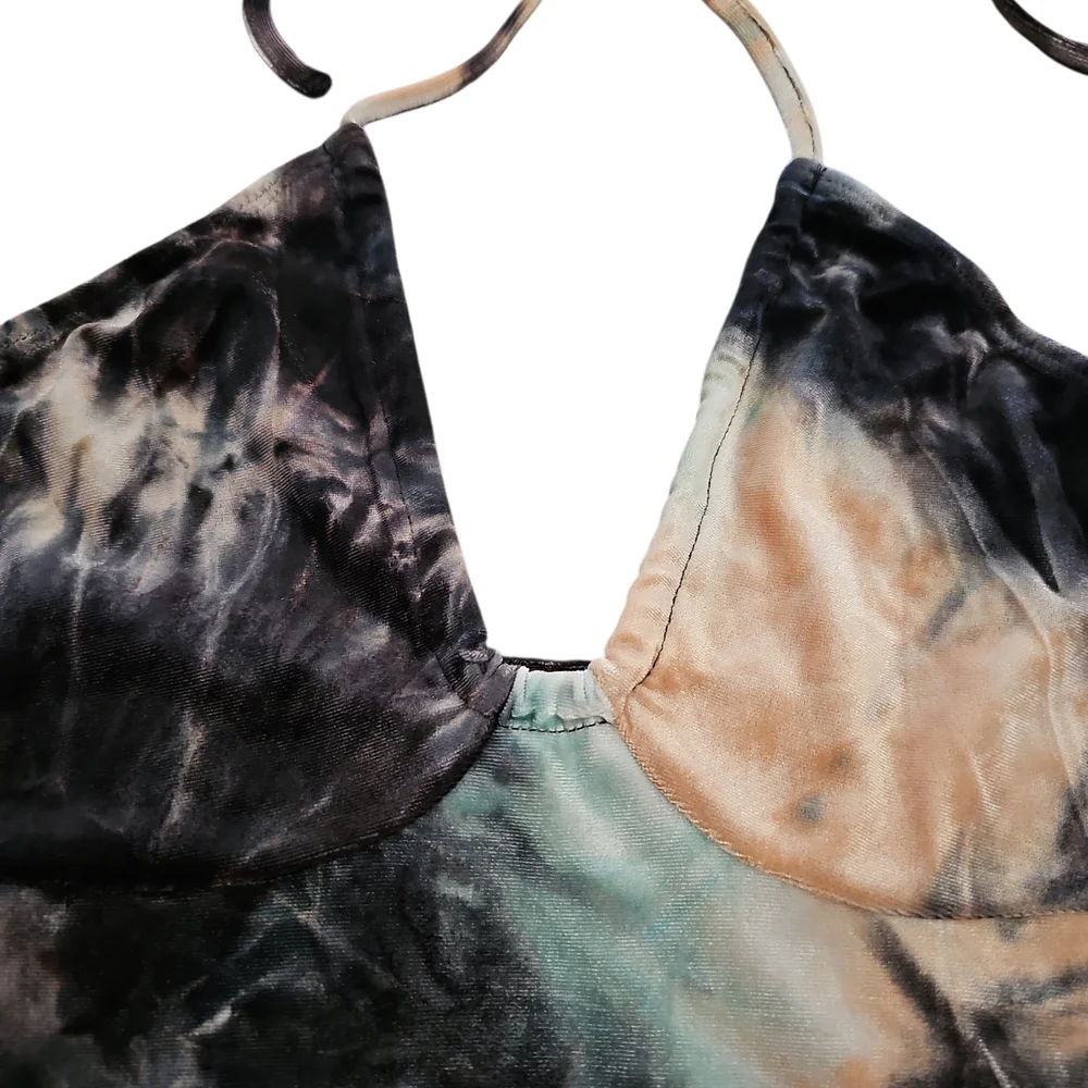 Stylish Tie-Dye One-Piece Bodysuit Women's Size Small